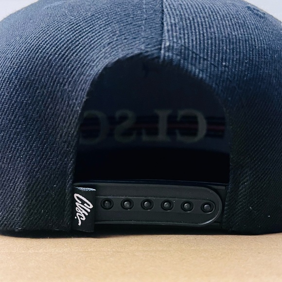 CLSC Black Snapback Hat Red Stripe Embroidered Logo Streetwear Cap💎 - Picture 6 of 8